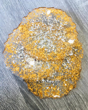 Load image into Gallery viewer, Mirror and Gold Coaster Set of 4 - Resin, Mirror & Gold Leaf