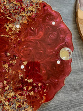 Load image into Gallery viewer, Luxury Rose Vanity Tray - Real dried roses, Gold foil, Resin