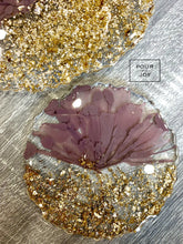 Load image into Gallery viewer, Mushroom and Champagne Coasters - Set of 4 - Resin and Sparkles