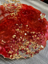 Load image into Gallery viewer, Luxury Rose Vanity Tray - Real dried roses, Gold foil, Resin