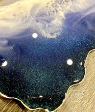 Load image into Gallery viewer, Shades of Blue - Tray & Coaster Set - Resin, Sea Shells