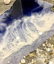 Load image into Gallery viewer, Shades of Blue - Tray & Coaster Set - Resin, Sea Shells