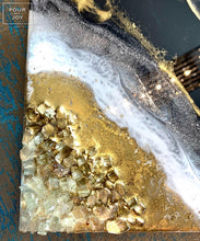 Load image into Gallery viewer, Bold & Gold - 10x10 Geode Wall Art