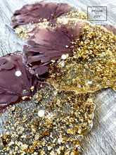 Load image into Gallery viewer, Mushroom and Champagne Coasters - Set of 4 - Resin and Sparkles