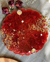 Load image into Gallery viewer, Luxury Rose Vanity Tray - Real dried roses, Gold foil, Resin