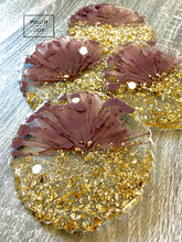 Load image into Gallery viewer, Mushroom and Champagne Coasters - Set of 4 - Resin and Sparkles
