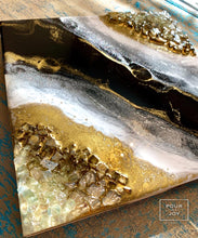 Load image into Gallery viewer, Bold &amp; Gold - 10x10 Geode Wall Art
