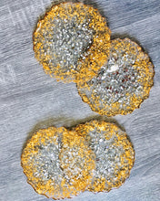 Load image into Gallery viewer, Mirror and Gold Coaster Set of 4 - Resin, Mirror &amp; Gold Leaf
